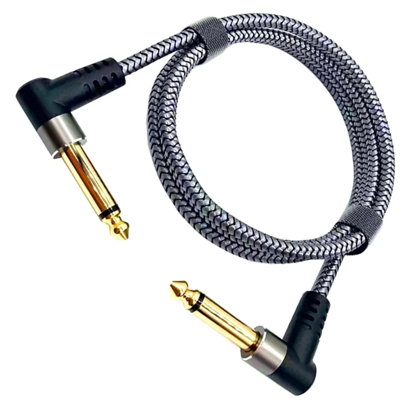 Y1UB Đàn Guitar Miếng Dán Cáp Nhạc Cụ Kết Nối Góc Bàn Đạp Ghi Ta Cáp Tác Dụng Cáp Tiếng Ồn Thấp Che Chắn Cáp Dẫn