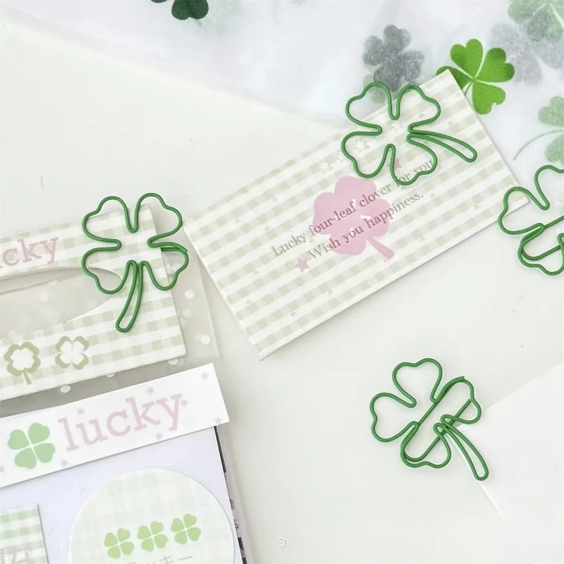 10 pz/set dolce coreano foglia verde graffette design creativo moda raccoglitore clip carino non appiccicoso nota scrapbook graffetta