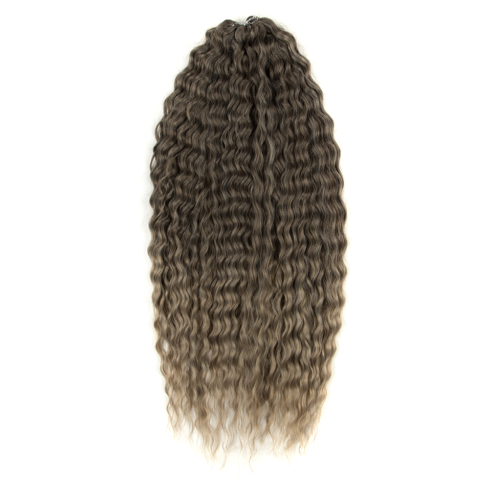 Ariel Hair Torsione sintetica Capelli ricci all'uncinetto 24 pollici Onda d'acqua Treccia Capelli Ombre Bionda Marrone Onda profonda Intrecciare l'estensione dei capelli
