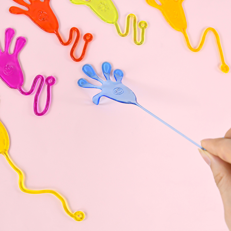 5-50Pcs Funny Sticky Hands Toy Palm Elastic Sticky Squishy Slap Novelty Gift Kids Birthday Party Favors Supplies School Prizes