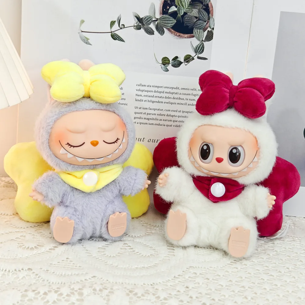 Puppe Kleidung Für Labubu V1 V2 V3 Puppe Plüsch Idol Puppe Engel Flügel Serise Dekoration Zubehör Diy Spielzeug Sitzen Party Fans geschenk