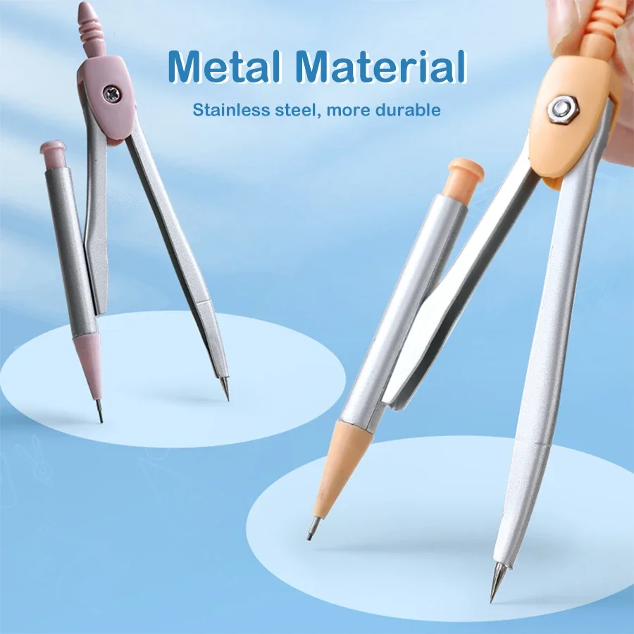 7Pcs Back to School Math Geometry Set, Multi-Function Drawing Tools with Compass, Rulers for Students School Supplies Stationery