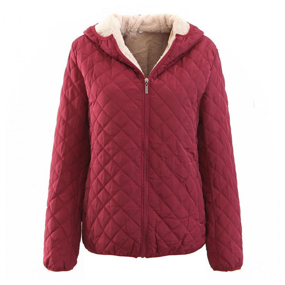 Chaqueta de mujer Parkas cálidas de lana de cordero chaquetas de invierno nueva edición coreana de longitud media con capucha más abrigo de algodón polar