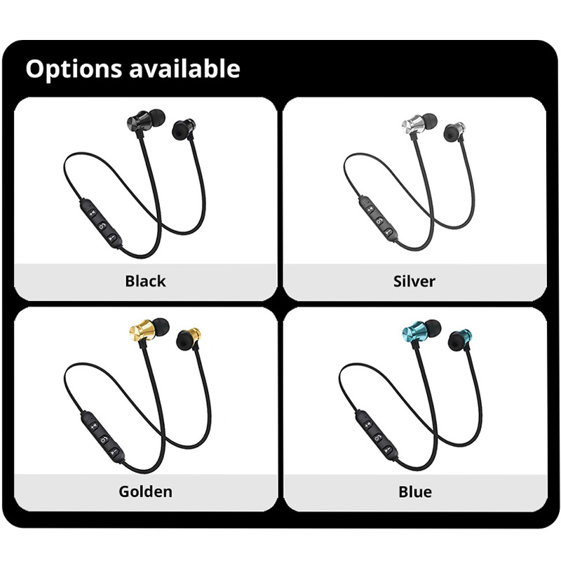 Fone de ouvido magnético sem fio Bluetooth estéreo esportivo à prova d'água fones de ouvido intra-auriculares com microfone frete grátis