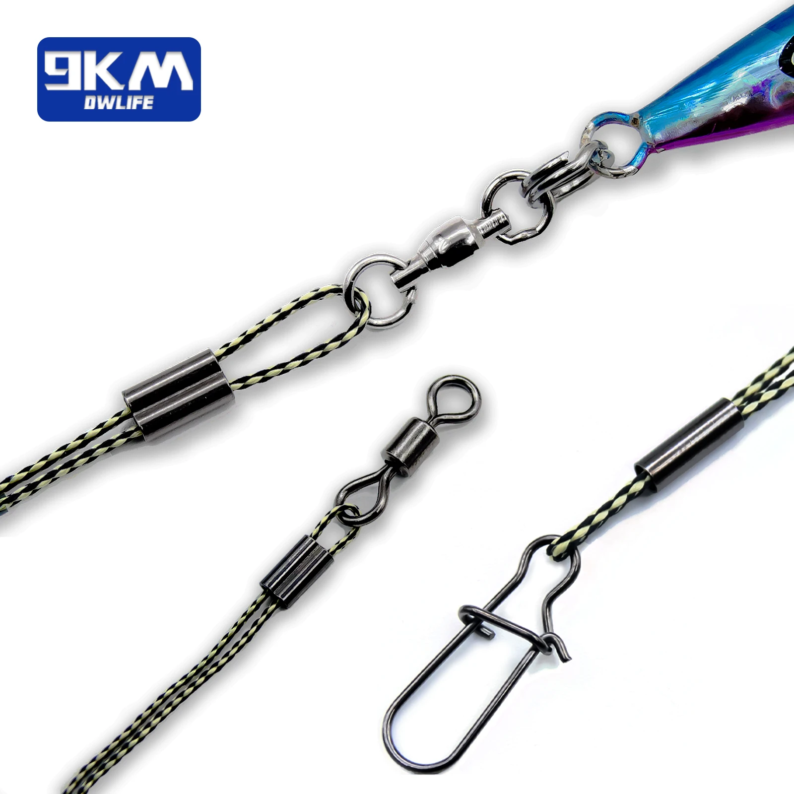 50 ~ 200 Chiếc Dây Câu Cá Ống Đồng Thau Câu Cá Đơn Đôi Nòng Cạo Lông Tay Dây Câu Phụ Kiện Câu Cá Đầu Nối Ống