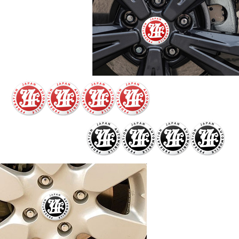 4 Buah 56Mm Hiasan Mobil Federasi Mobil Jepang JAF Aluminium Lambang Stiker Roda Pusat Cap Rim Lencana Meliputi Dekorasi