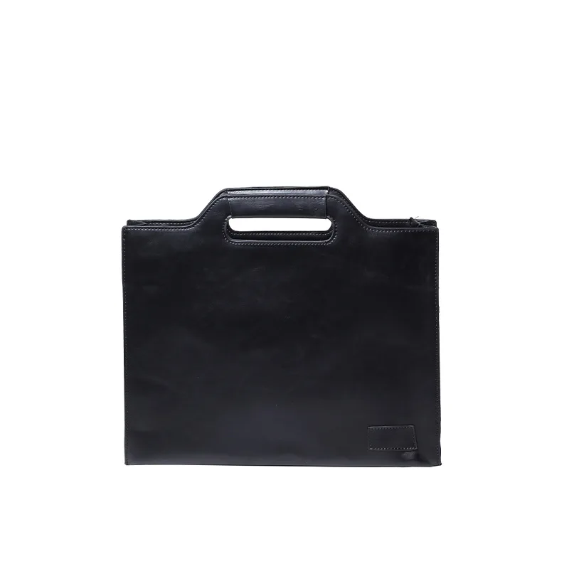 Porte-documents d'affaires de luxe pour hommes, sac à main rétro en cuir PU, porte-documents pour ordinateur portable, porte-documents, sac à main, sac enveloppe pour documents