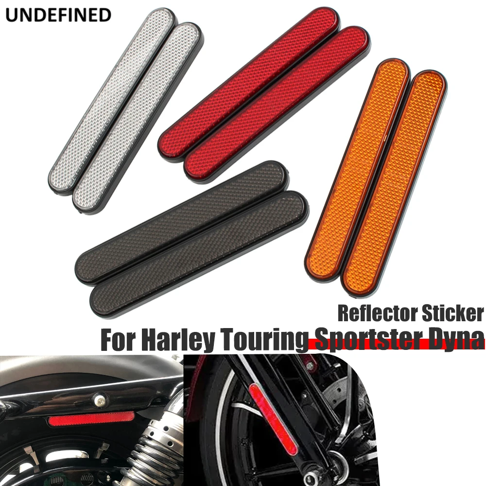 Для Harley Sportster Dyna Универсальный мотоциклетный отражатель, прямоугольная седельная сумка, защелка, чехол для передних отражателей, предупреждение о безопасности