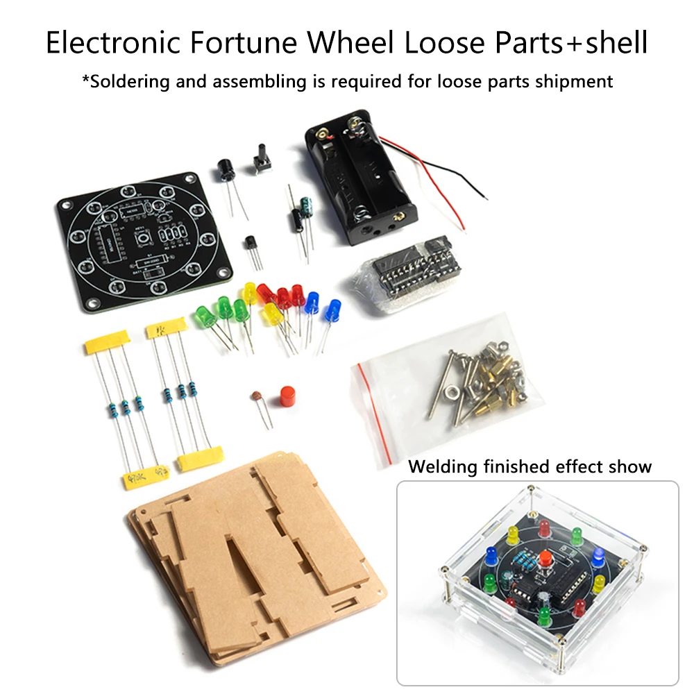 Kit de Fabricación de bricolaje de rueda de Fortuna, bricolaje electrónico, Bricolaje, Trousse, producción electrónica, componentes de Suite rotativa de la suerte