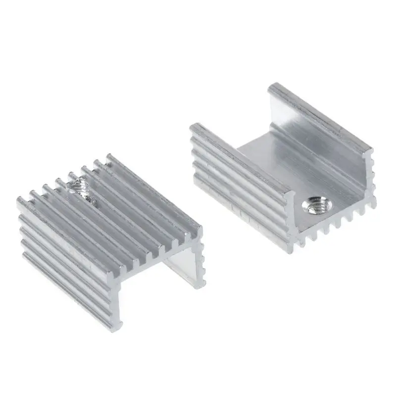 T8WC TO-220 Tấm Nhôm Tản Nhiệt Transistor Tản Nhiệt Làm Mát Tản Nhiệt 10 Cái/bộ