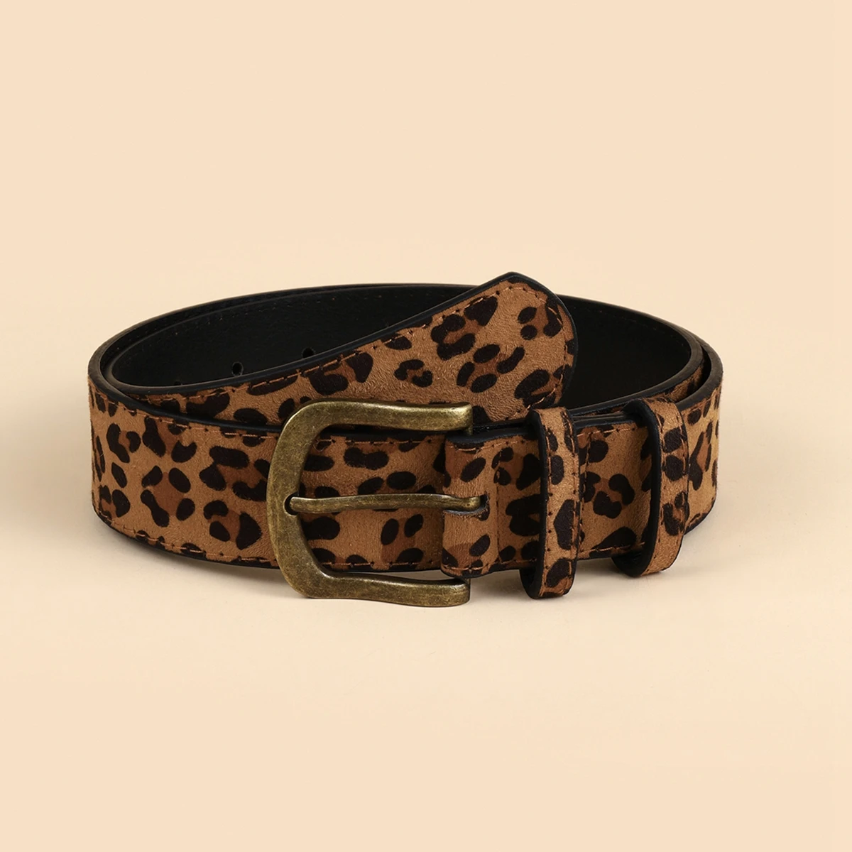 Ceinture imprimée léopard pour femme, style Boho, PU, robe couvertes, ceinture personnalisée