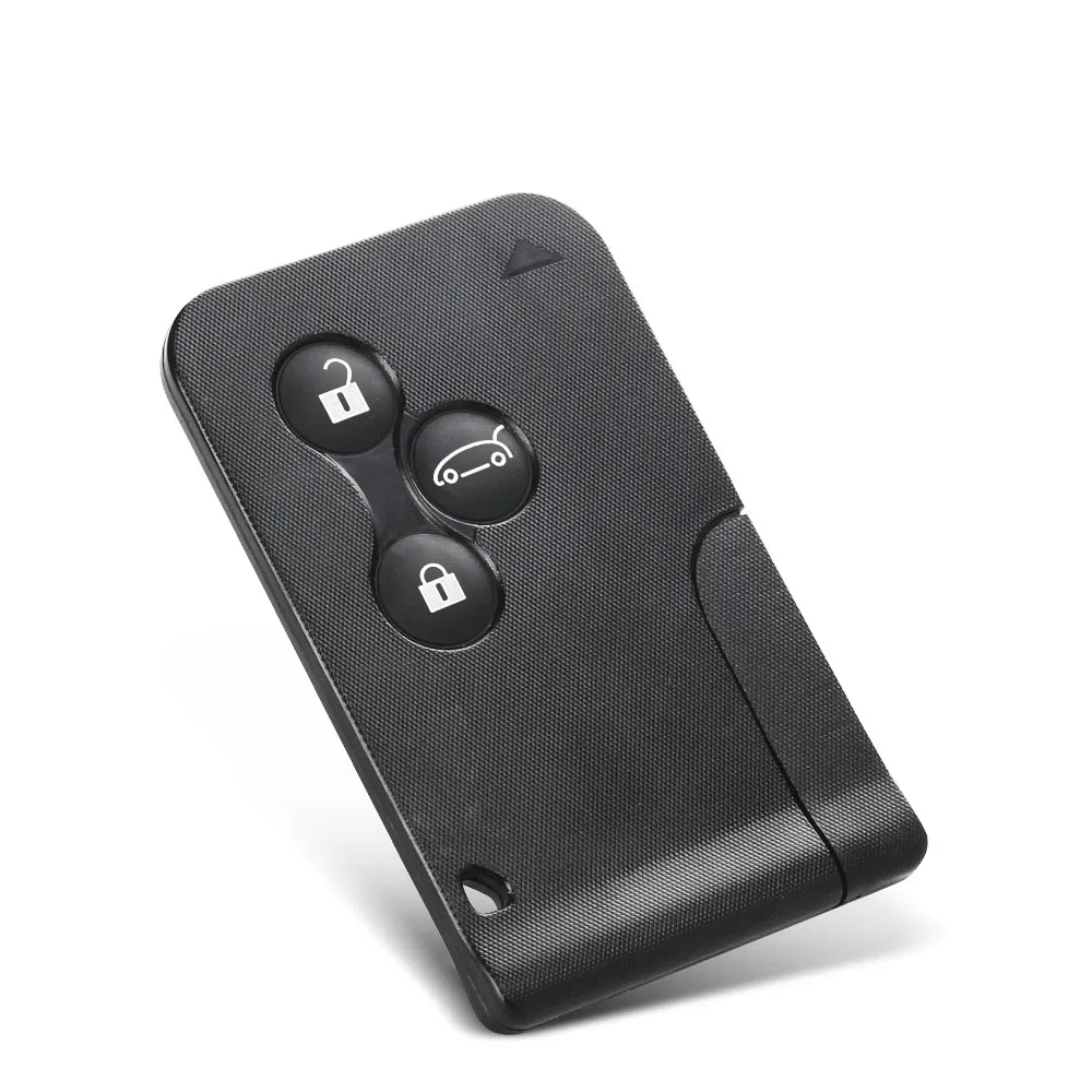 KEYYOU 2/3 Buttons Smart Card Remote Key Shell Case For Renault Clio Logan Megane 2 3 Scenic Laguna Espace Black Car Key Case