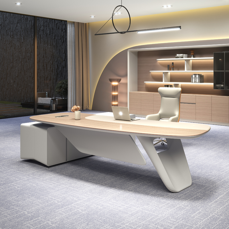 Chefe mesa de escritório executiva combinação de canto minimalista mesas de computador de madeira leitura recepção escritorio móveis de escritório