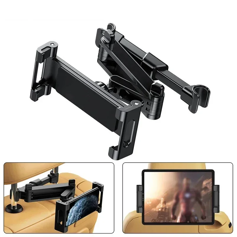 Auto-tablethouder, hoofdsteun Tablethouder Hoofdsteun Standhouder Compatibel met apparaten voor IPad Air Mini, andere 4,7-12,9" mobiele