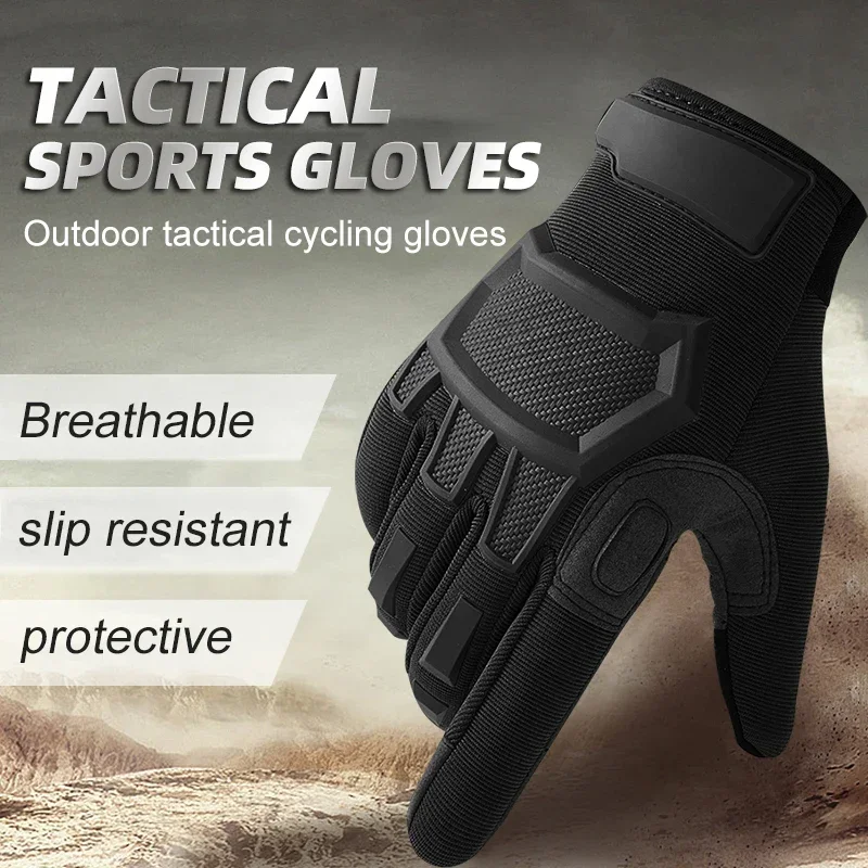 Vollfinger-Handschuhe für Herren und Damen, taktische Outdoor-Sporthandschuhe, dick, atmungsaktiv, verschleißfest, Fahrrad- und Motorradhandschuhe