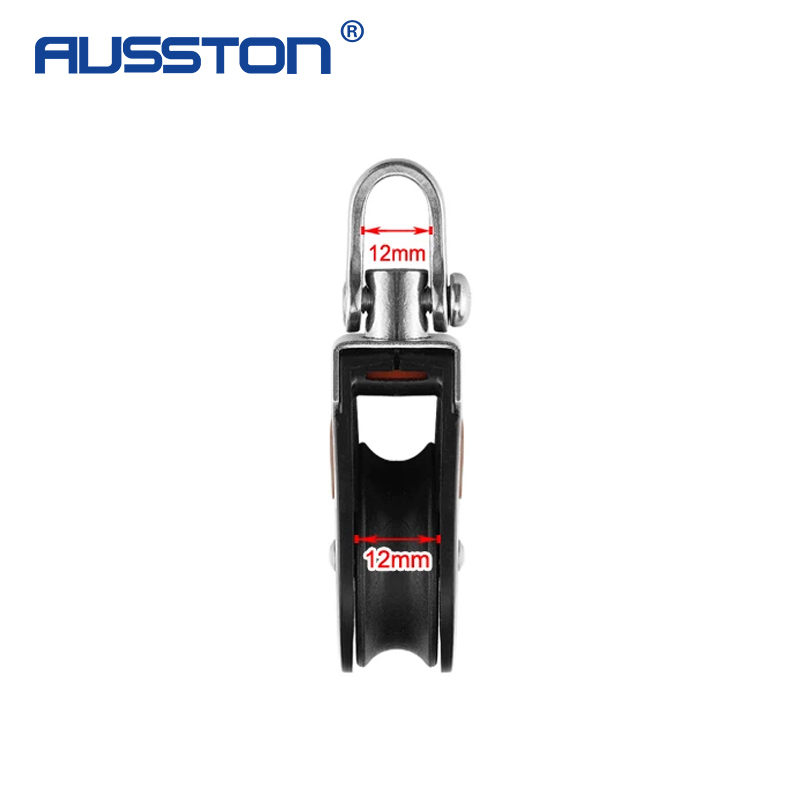 1500ポンドのロードシーブブロック ステンレススチールアイスイベルローププーリー付き ヨットプレーンベアリングブロックランナー ボート&ピラティス用