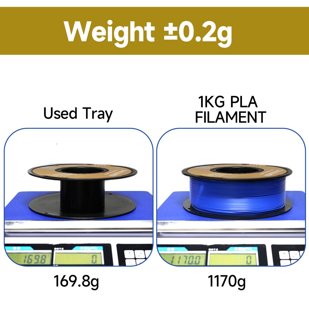 KINGROON PETG 3D-Drucker-Filament 1,75 mm 5 kg 10 kg Mixfarbe 3D-Druckmaterial 1 kg/Rolle Petg Kunststoff für FDM-3D-Drucker