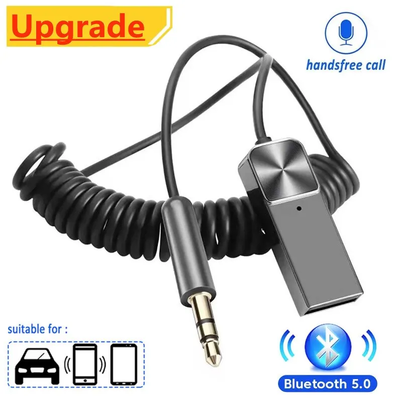 Bluetooth Audio Receiver Stereo Dongle USB Zu 3,5mm Jack Auto Audio Aux Wireless Adapter Freisprecheinrichtung Für Auto Empfänger BT übertragen