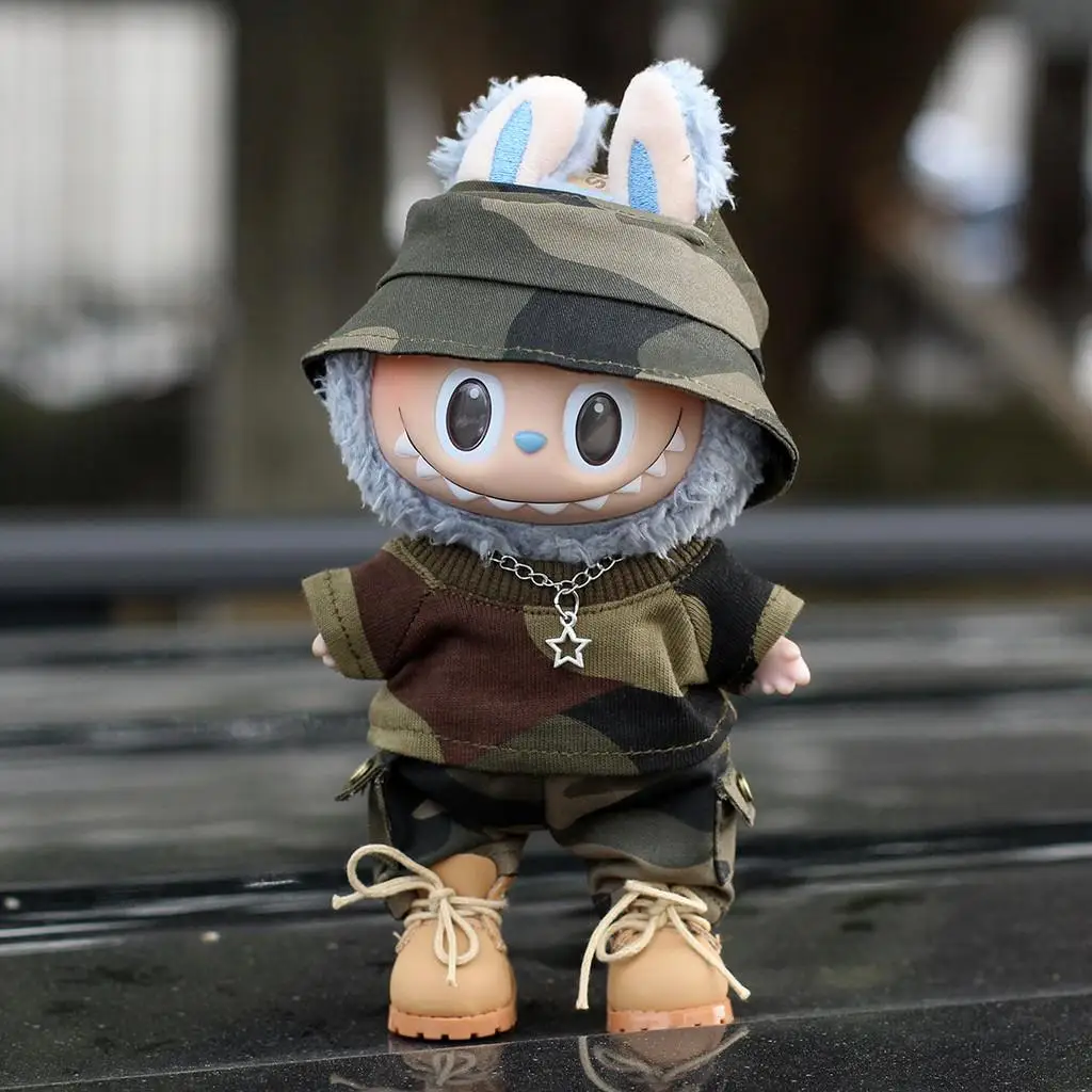 Одежда Labubu, аксессуары для корейской одежды, Ropa Labubu 17 см и хлопковый кукольный костюм 10 см, одежда