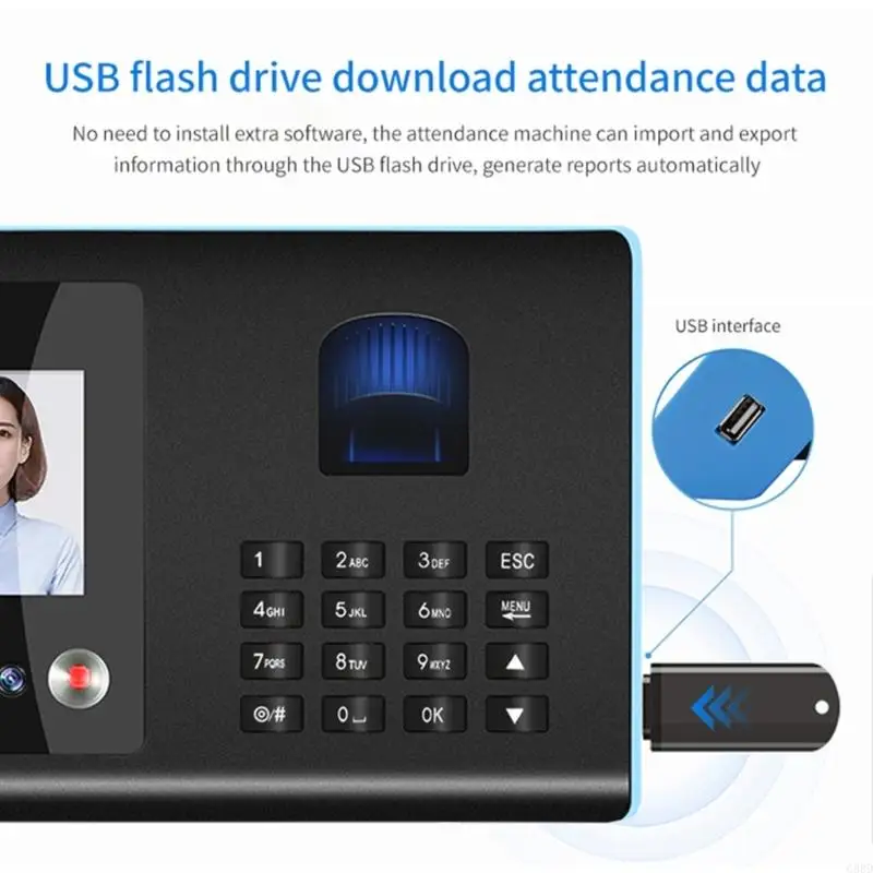 G88D Time Clock Decorder Face Biometric Passporm Password Password Matching Machine 2.8IN TFT Screen Быстрое распознавание
