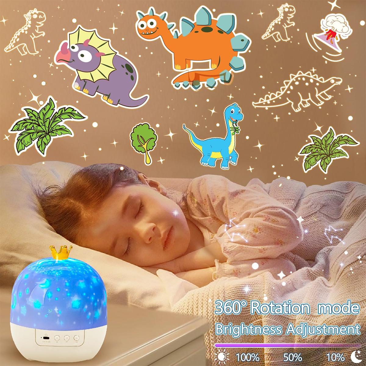 Crown Galaxy Projektor 21 in 1 Licht Lampe Nacht für Kinder USB angetrieben LED Dekoration Kleinkind Projektion Atmosphäre Glückwunsch zum Geburtstag