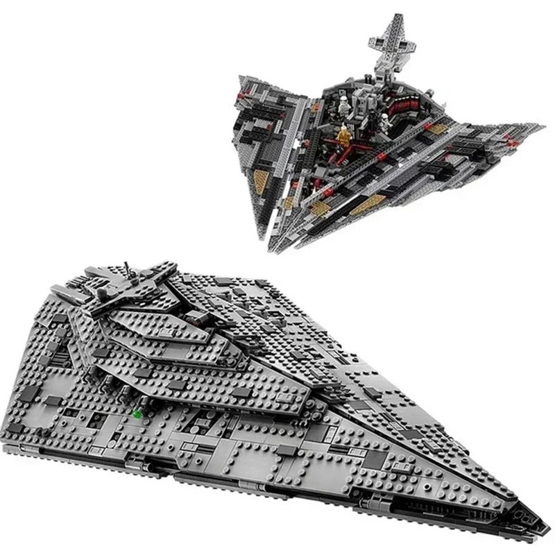 ใหม่ Destroyer Space ใช้งานร่วมกับ Starship Fighter ยานอวกาศชุด Building Blocks DIY ของเล่นเด็กของขวัญวันเกิด 1457 ชิ้น
