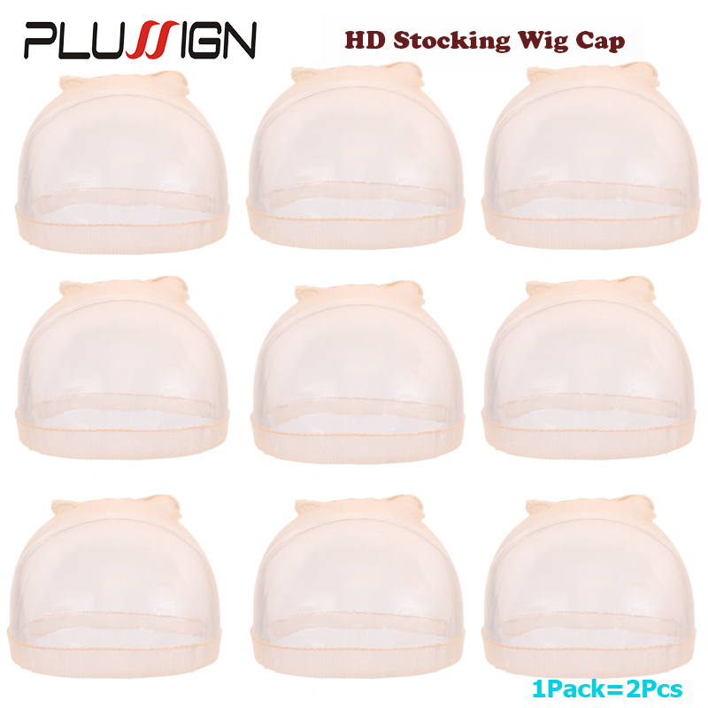 Plussign 12Pcs Hd 가발 모자 자연 헤어 스타일 만들기 쉬어 가발 모자 가발을 만들기위한 Hd 스타킹 모자 환기 가발 모자 메쉬 캡