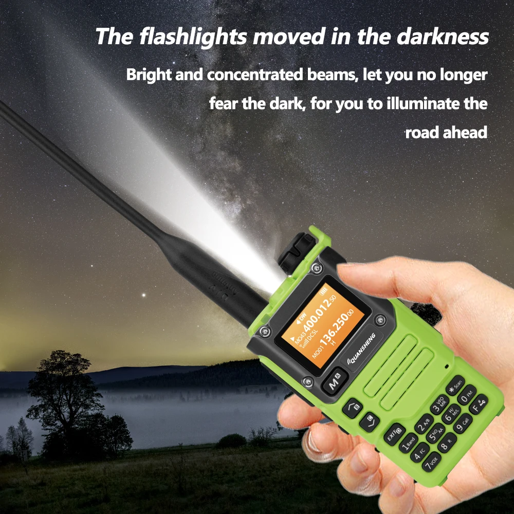 Quansheng UV-K6 Walkie Talkie 5W Green Air Band Tyep C Charge FM 50-600MHz VHF/UHF Wireless Frequency Two Way CB Radio UV K5(8)