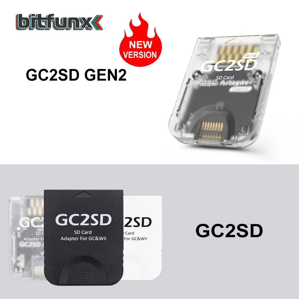 BitFunx GC2SD адаптер для карты Micro SD адаптер для карты памяти TF швейцарский для консоли Nintendo GameCube/Wii
