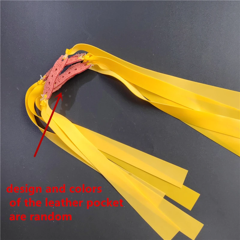 5/10 Pcs Thickness 0.75mm/0.03inch, Leather Color And Design Random, Regular Thickness Slingshot Latex Flat Rubber Band Shooting