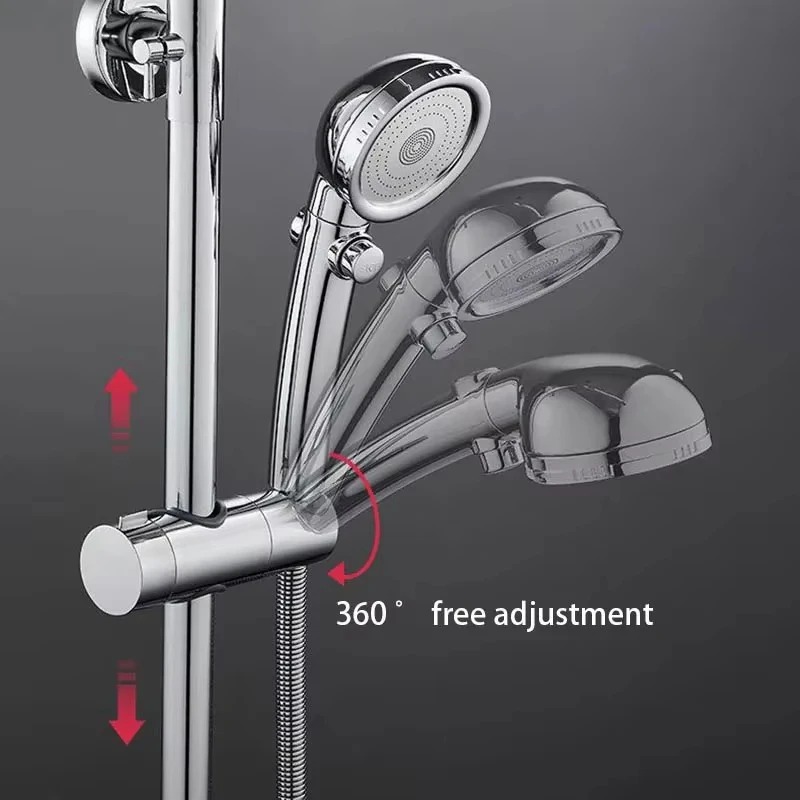 Suporte universal para cabeça de chuveiro, ajustável, 18 ~ 25mm, abs, cromado, suporte para trilho de chuveiro, acessórios de banheiro, suporte de montagem de chuveiro, 1 peça