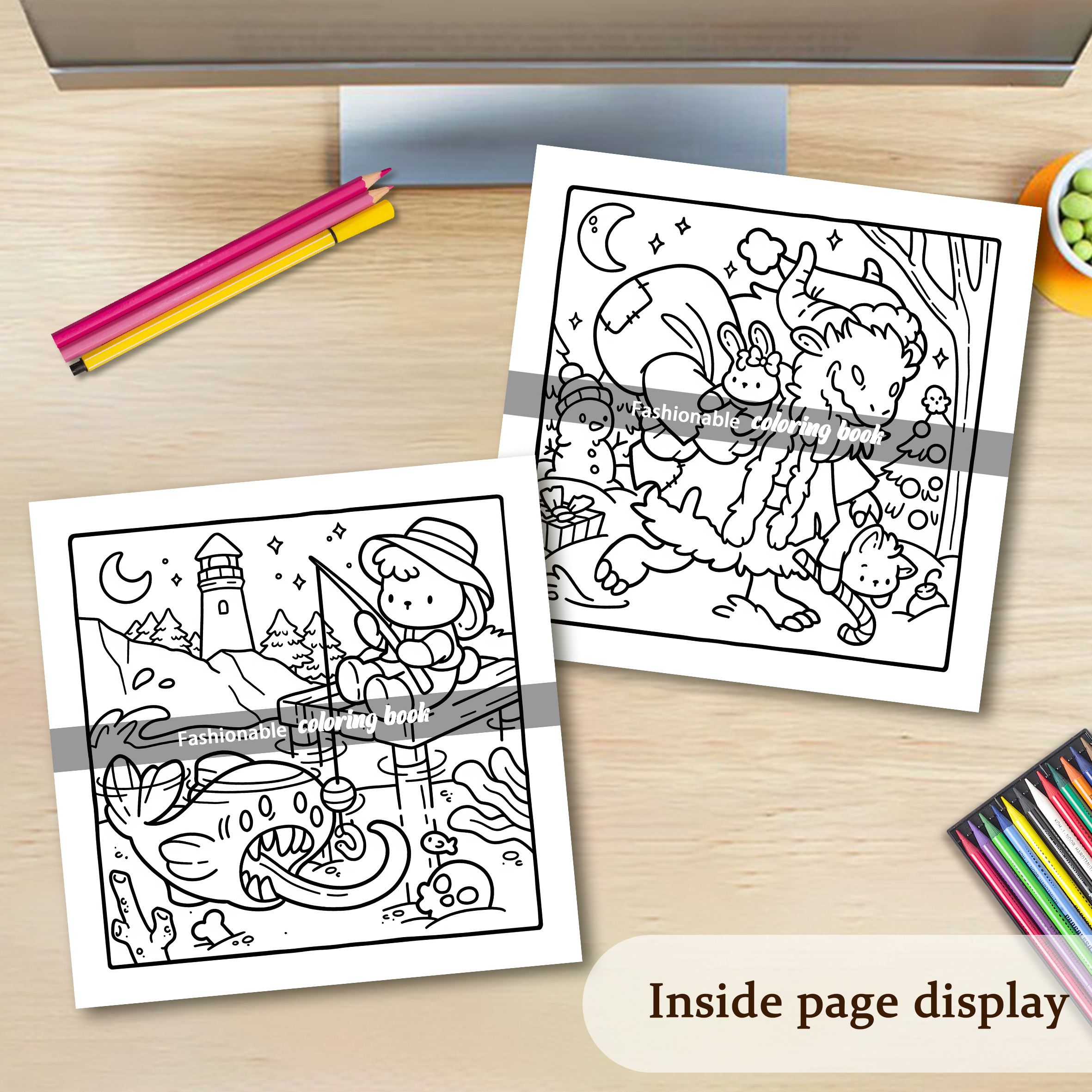 SPOOKY MOMENTS Bold-easy Patterns Coloring Book for Adults Cute Drawing Book Perfect Gift for Party and Birthday