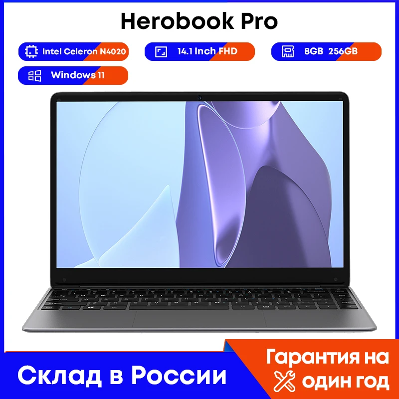 CHUWI 15.6 "HeroBook Plus Chuwi 14.1" HeroBook Pro 노트북, 인텔 N4020, 8GB RAM, 256GB SSD, 1920*1080P 컴퓨터, 윈도우 11 노트북
