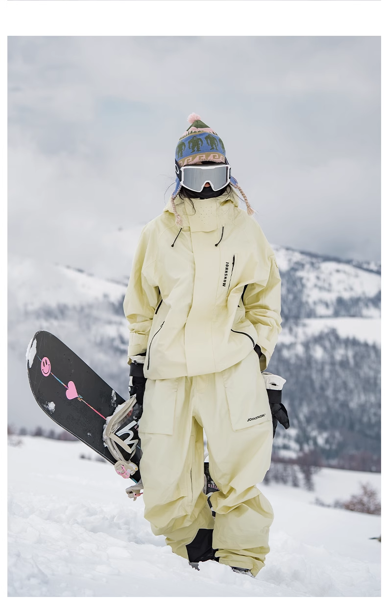 JOHN Volledig druk zelfklevend 3L skipak Dames Heren 2024 Snowboardkleding Single Board Double Board Assault Jacket Sneeuwbroek