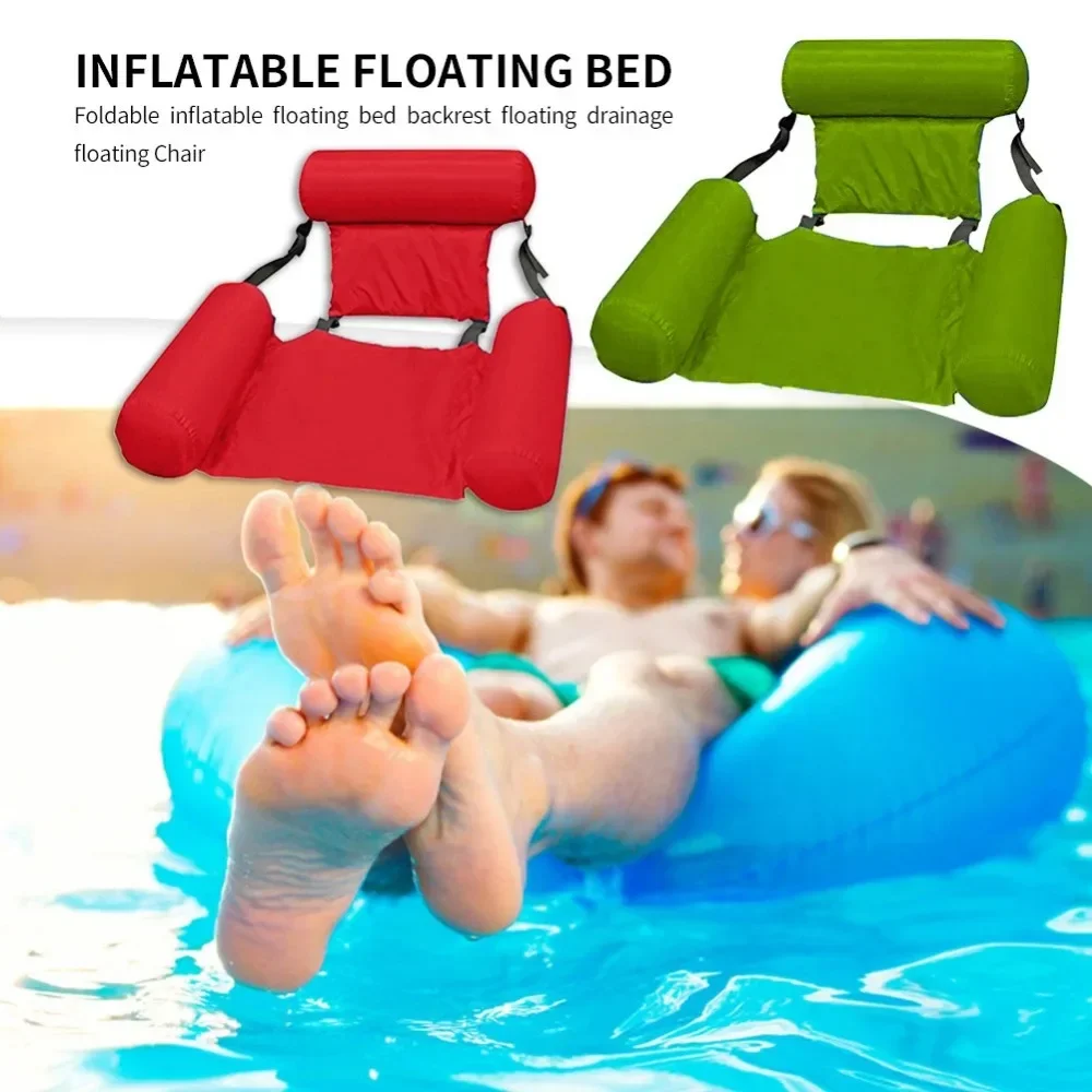 ใหม่ Inflatable ที่นอนน้ําอุปกรณ์สระว่ายน้ํา Hammock Lounge เก้าอี้สระว่ายน้ําลอยน้ํากีฬาของเล่น FLOAT MAT สระว่ายน้ําของเล่น