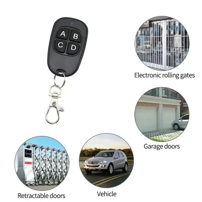 Wireless Universal Key Fob Cloning Gate Remote Control Duplicator 433.92mhz