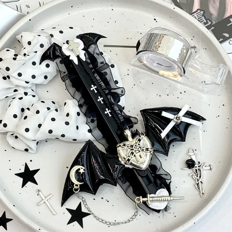 Creative Design Black Color Utility Knife Wings Heart Moon Style Envelop Cutter Retro European Box Cutter Student Supplies