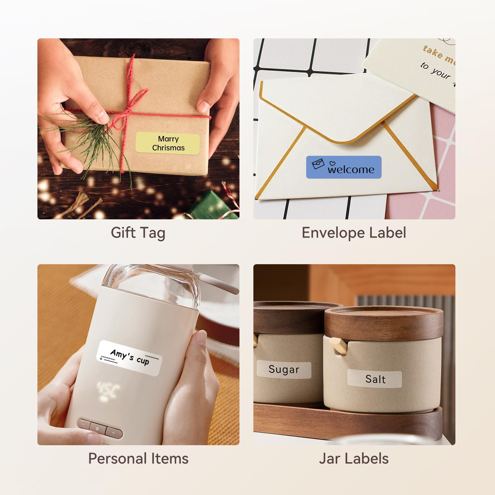 Niimbot d110 etiqueta adesiva branca impermeável anti-óleo térmica para d11/d110/d101 etiqueta impressa para organização de escritório em casa escolar