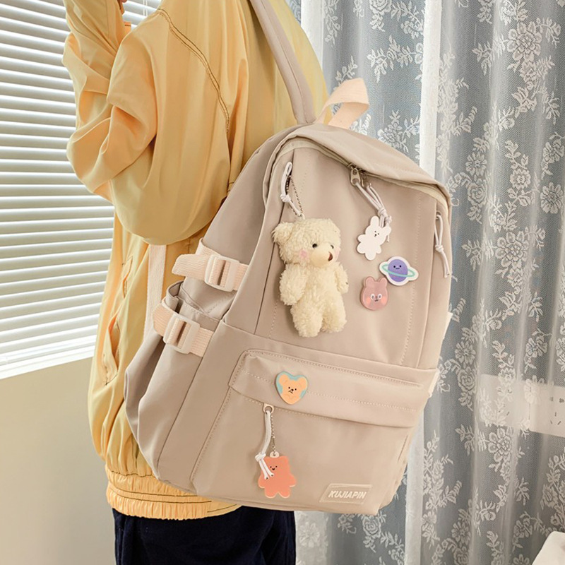 New Harajuku School Bag Student Large Capacity School Bag Fresh Trend Backpack Fan Workwear Style Backpack