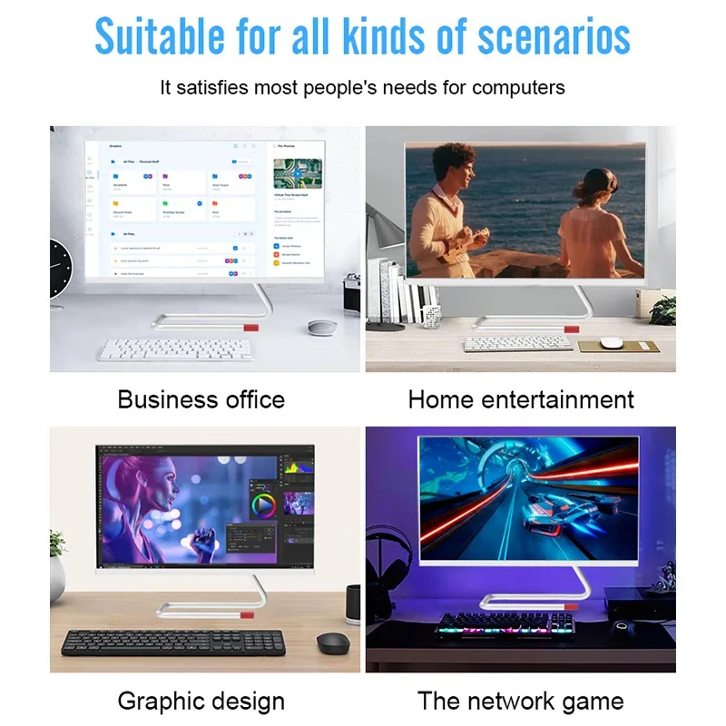 All In One Gaming Pc 23.8" Business Desktop  Computer I3 I5 I7 Oem Computer All In One Pc For Student And Company
