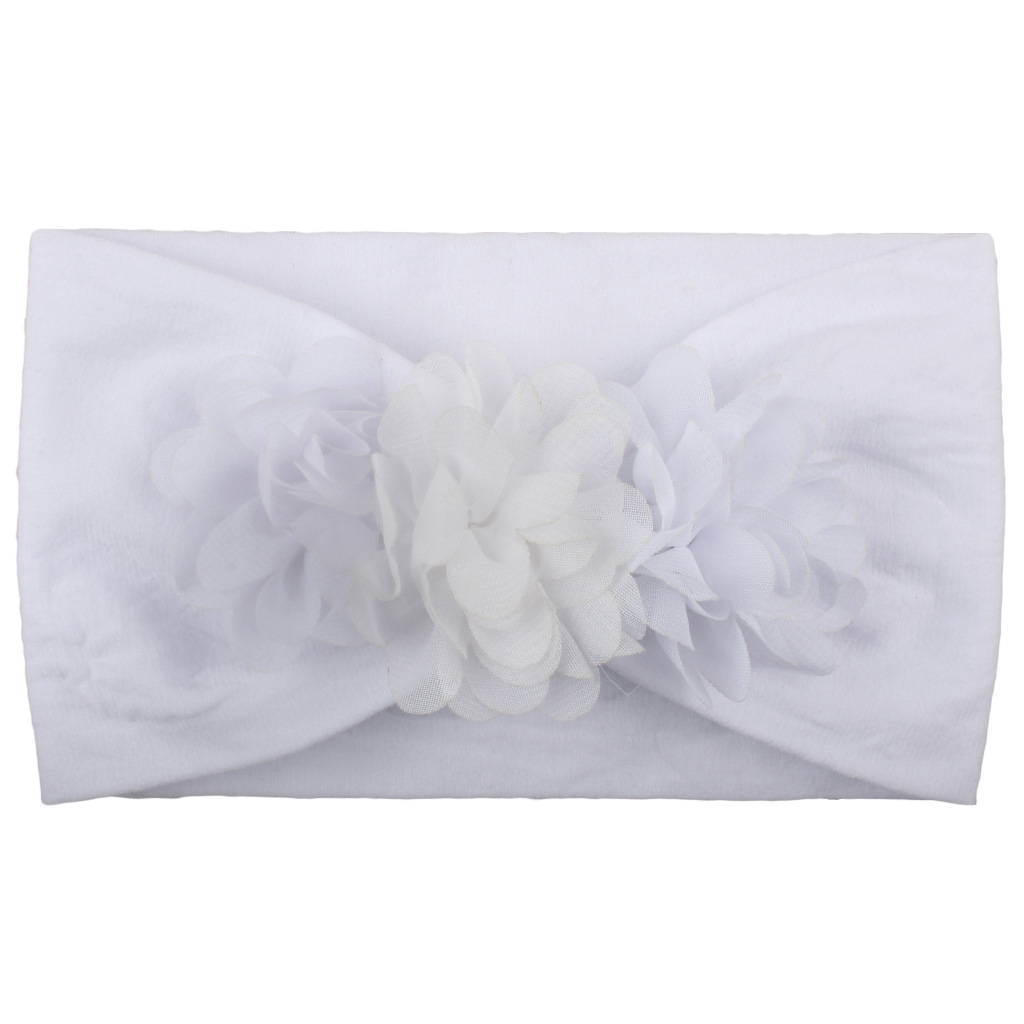 Faixa de cabelo faixa de cabeça arco turbante crianças recém-nascidos headwear acessórios da menina do bebê flor floral macio sólido elástico