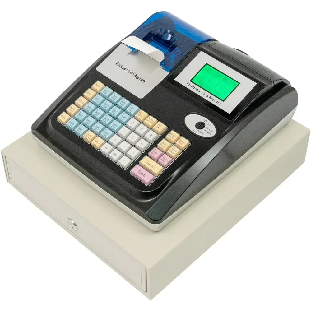 Elektronische kassa met kassalade en geïntegreerde bonprinter voor kleine bedrijven, supermarkten, winkelcentra