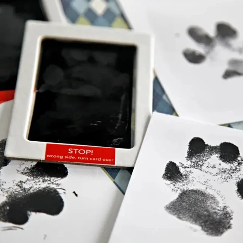 Kit de tinta para impressão de pata de cachorro e gato, seguro, não tóxico, pegadas de bebê, chuveiro recém-nascido, fácil, faça você mesmo, toque limpo, sem tinta, lembrança para animais de estimação