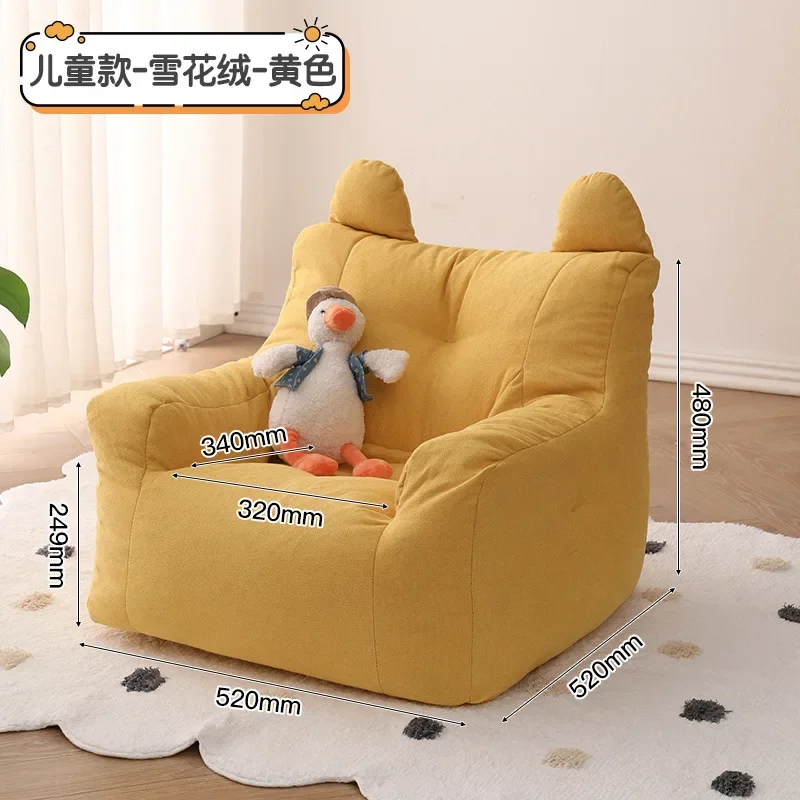 Sofá individual nórdico ecológico, respaldo suave y cómodo, bonito puf para bebé, sofás pequeños para sala de estar de niños