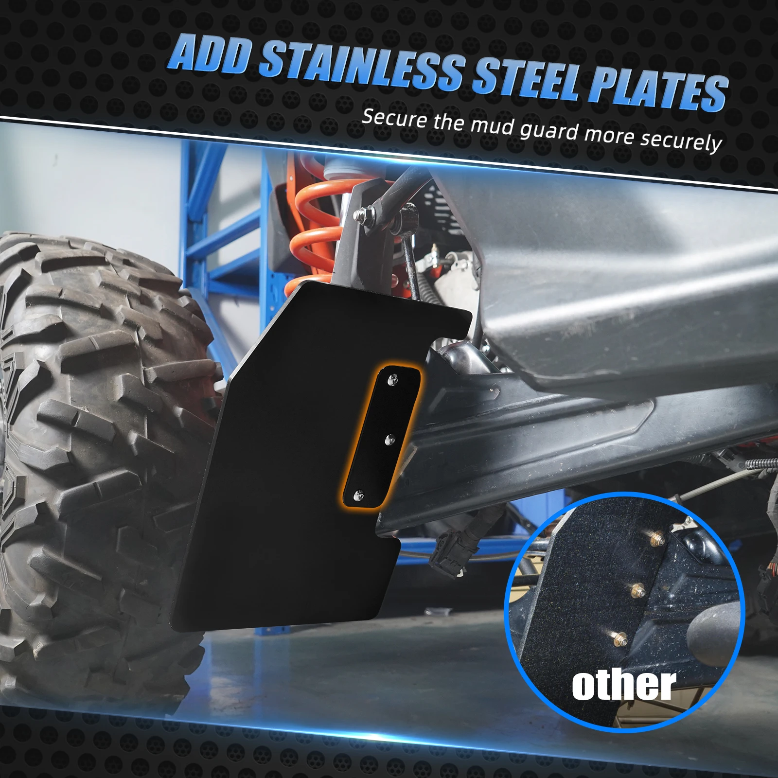 สําหรับ Maverick X3 Mud Guard Baffle ล้อหลัง Rock Deflector Kit สําหรับ Can Am Maverick X3 UTV อุปกรณ์เสริม
