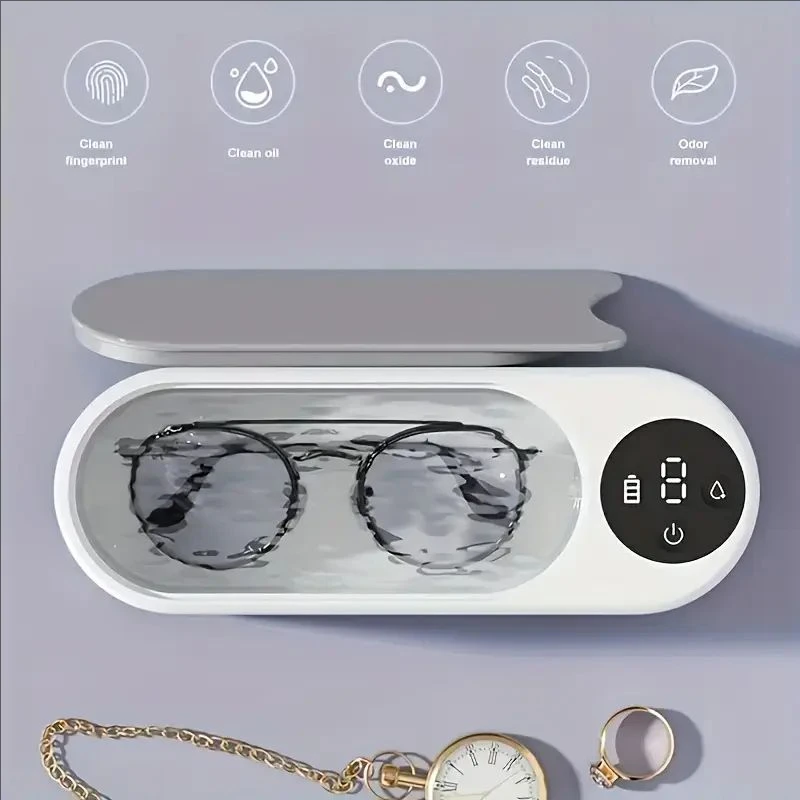 1 limpiador multifuncional - 360 °   Limpieza profunda para gafas, brochas de maquillaje para joyería: vibración de alta frecuencia, recargable por USB