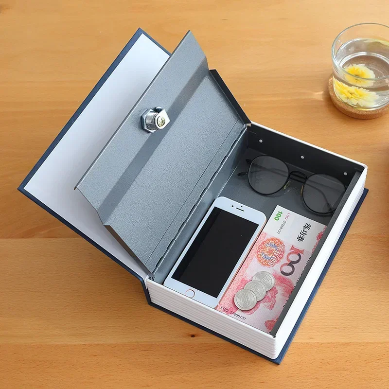พจนานุกรม Mini Book ปลอดภัย Key Locker เงิน Hidden Secret Safe Key ตู้เซฟเงินสดเหรียญเก็บเครื่องประดับล็อคกล่อง
