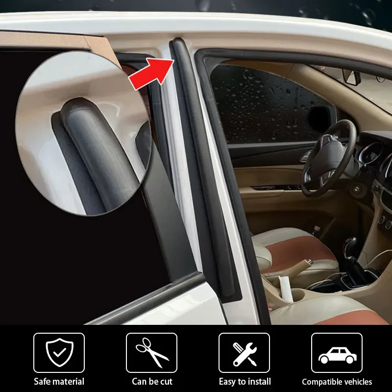 Auto Tür Gummi Dichtung Streifen B Säule Auto Dichtung Streifen Anti-Scratch Lärm Isolierung Staubdicht Selbst-klebe Streifen Mittleren säule