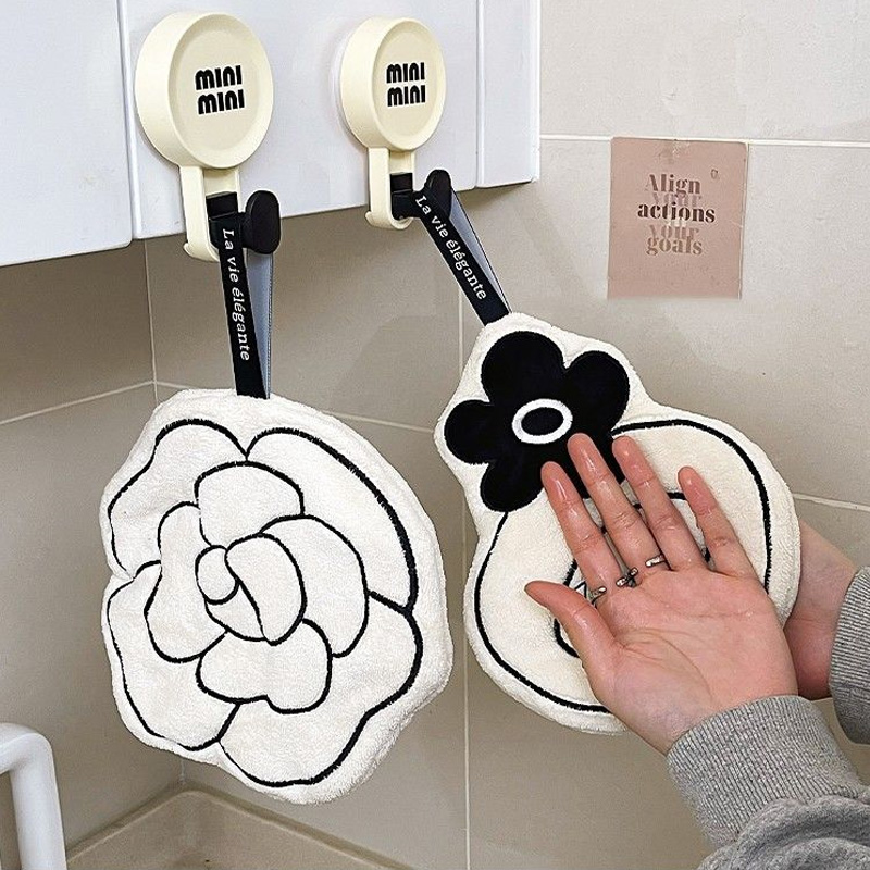 Handtuch Weiches und hautfreundliches Gesichtshandtuch zum Aufhängen, doppellagiges, verdicktes, schnell trocknendes, saugfähiges Handtuch für Küche und Badezimmer