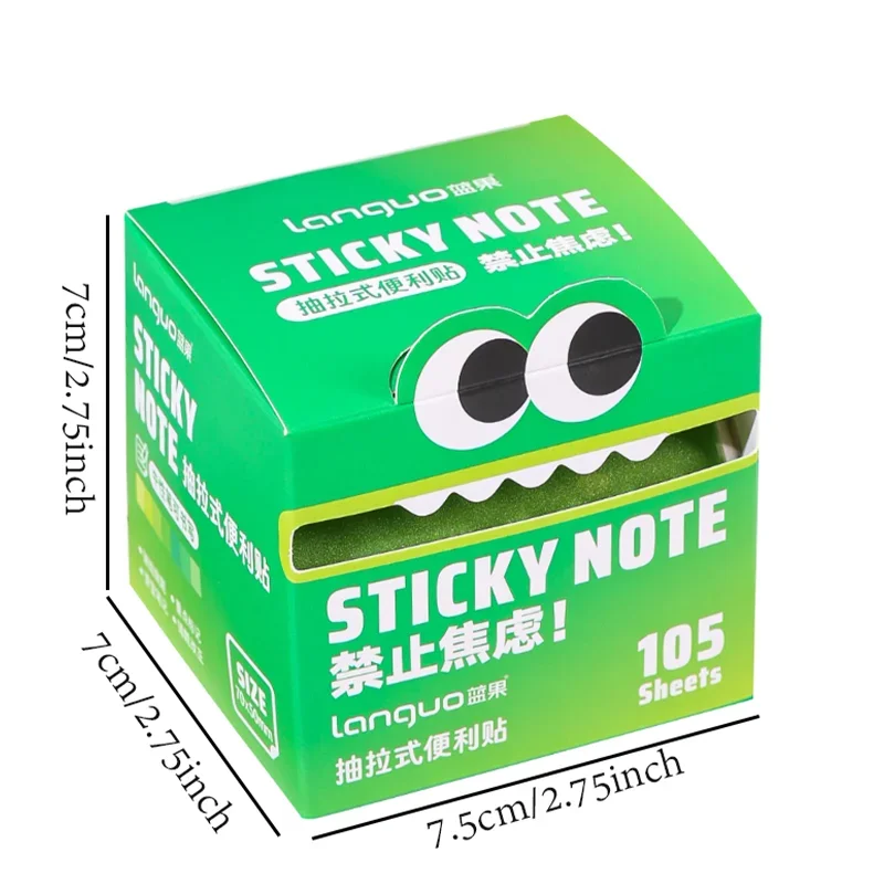 Mr. Paper 6 Style 105Sheets/roll Pull-out Sticky Notes Student Stationery Sticky Notes Transparent Color Sticky Notes